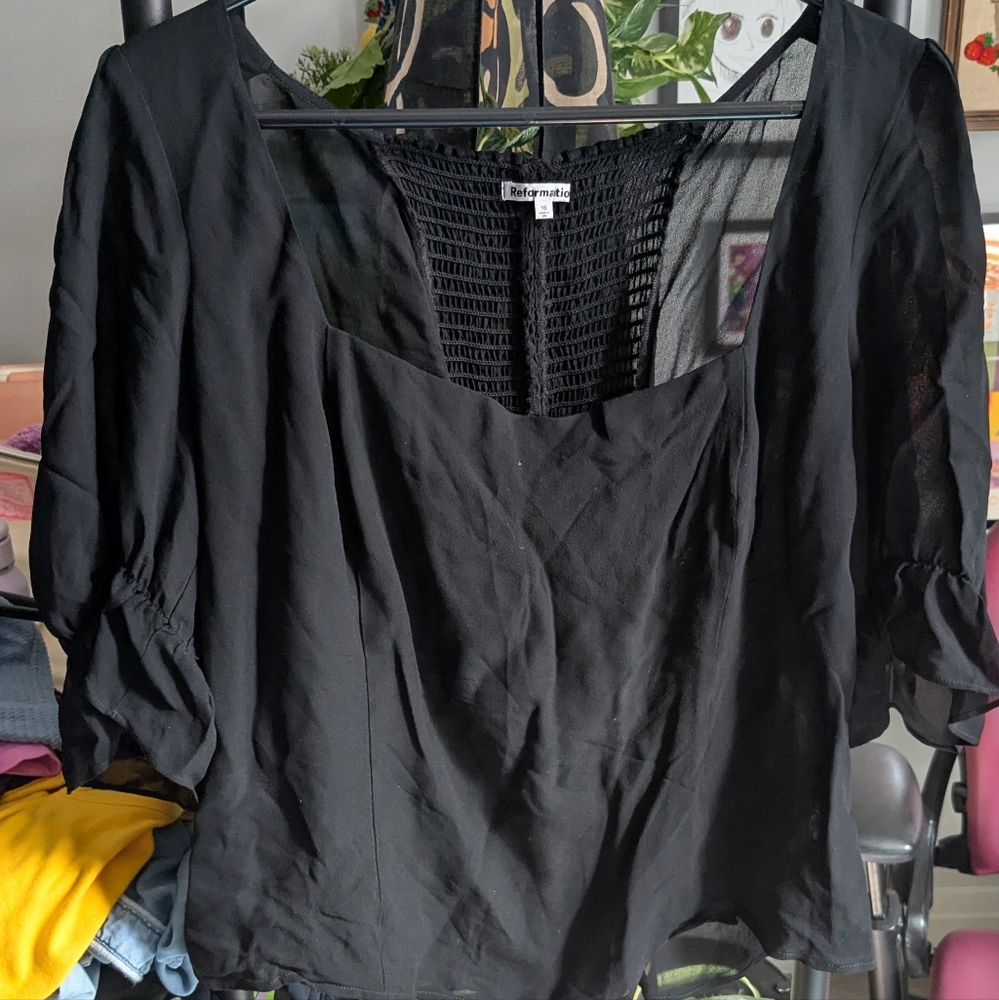 Reformation Black Women's Blouse